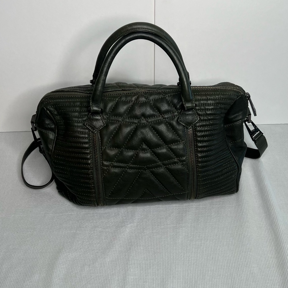 Zadig & Voltaire Sunny Mat Quilted Leather Handbag, Green - Picture 4 of 14